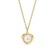Elements Gold Petal Set Pearl Necklace
