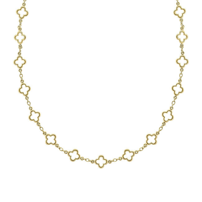Elements Gold Quatrefoil Station Necklace