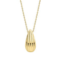Elements Gold Ridged Teardrop Necklace