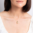 Elements Gold Ridged Teardrop Necklace
