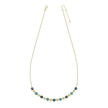 Elements Gold Ornate Blue Topaz Necklace