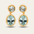Gold Sky Blue Topaz Aurelia Earrings