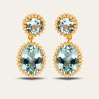 Gold Sky Blue Topaz Aurelia Earrings