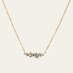Gold Cluster Gemstone Necklace - Elara