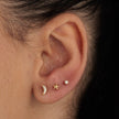 Faceted Star Single Flat Back Earring