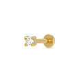 Clear Stone Single Flat Back Earring