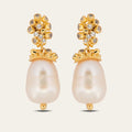 Gold Baroque Pearl Earrings - Lyra