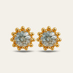 Gold Sky Blue Topaz Astrid Studs