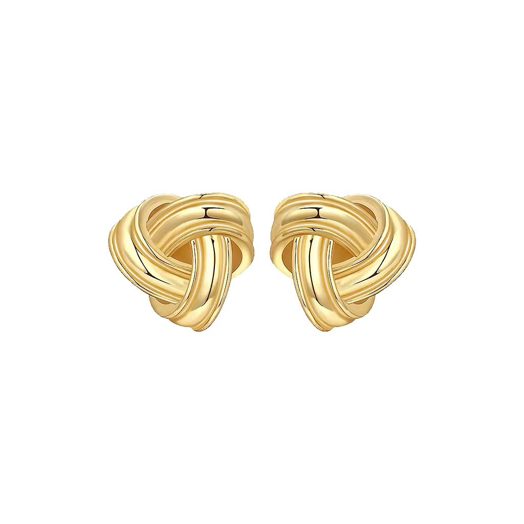 Gold twist earrings