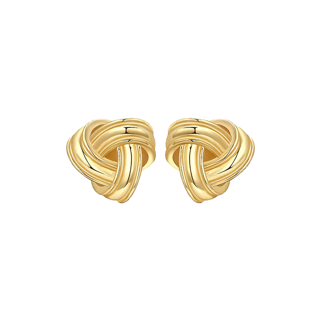 Gold twist earrings