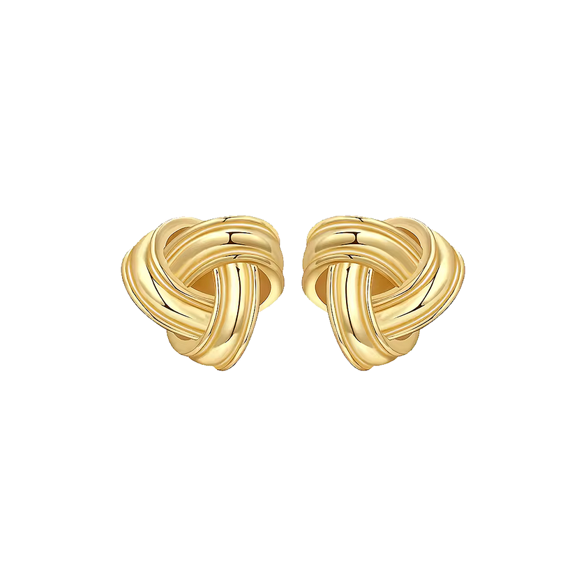 Gold twist earrings