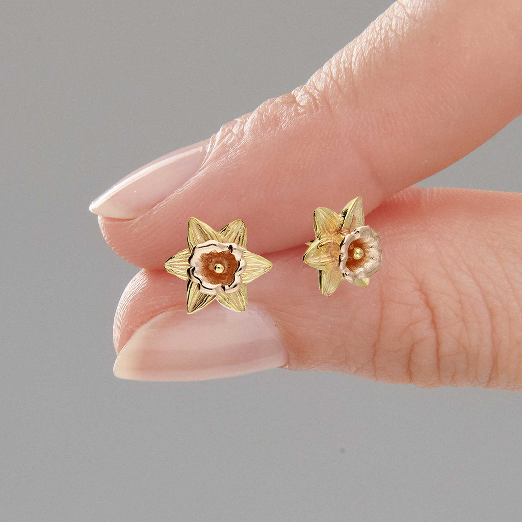 Daffodil Gold Vermeil Silver Studs