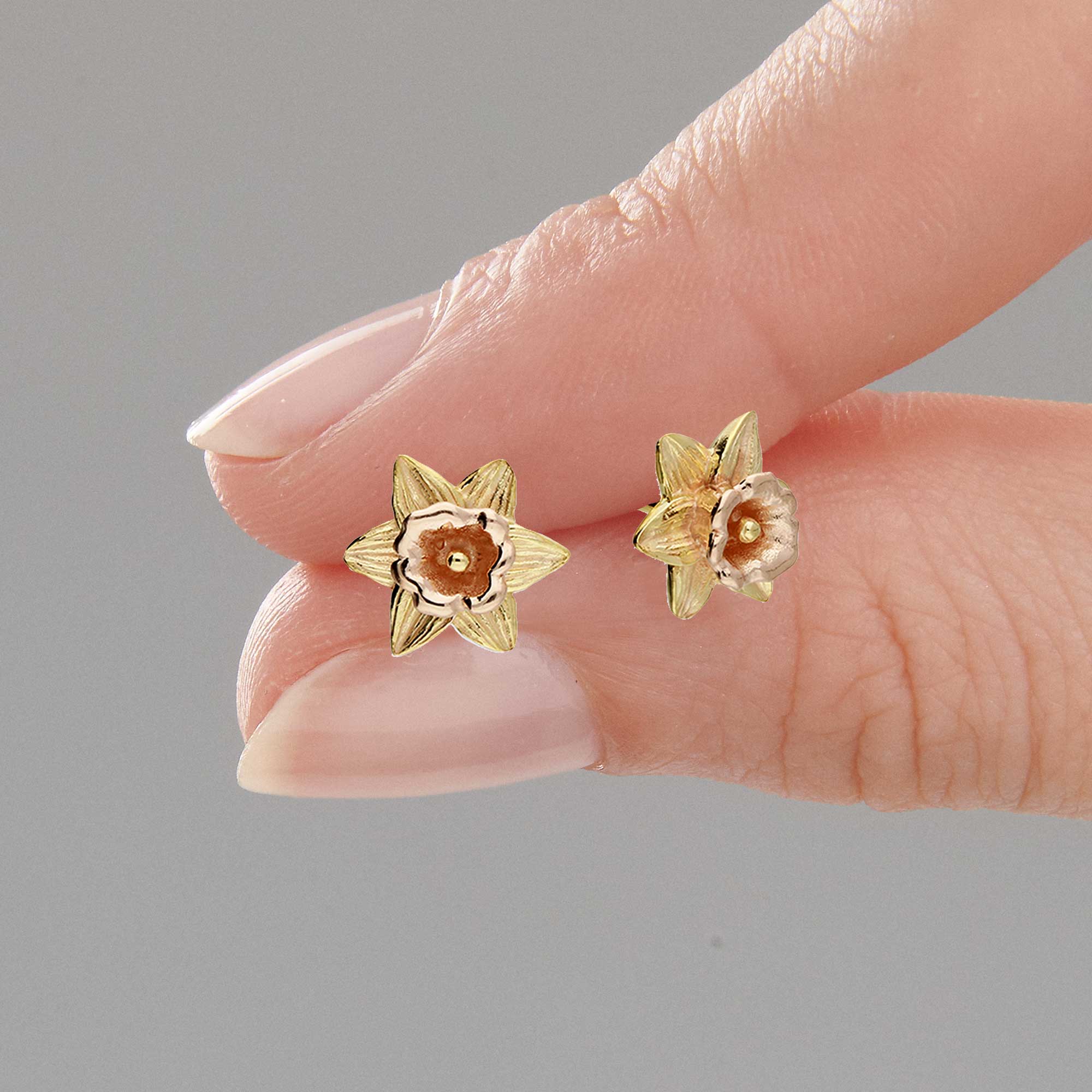 Daffodil Gold Vermeil Silver Studs