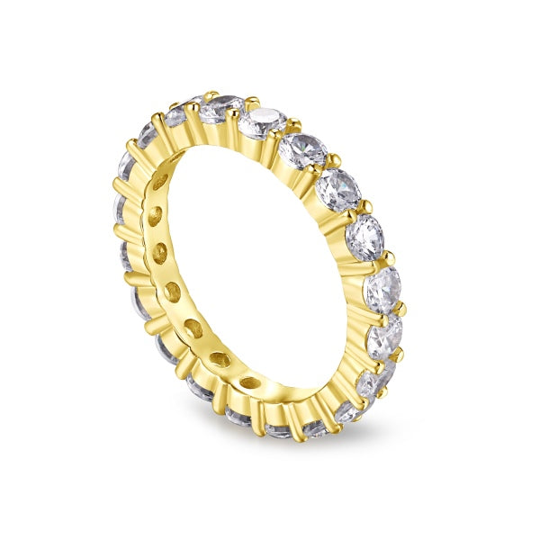 Gold halo band ring