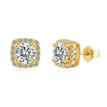 Square gold studs
