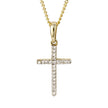 Elements Gold Cross Pendant with Diamond