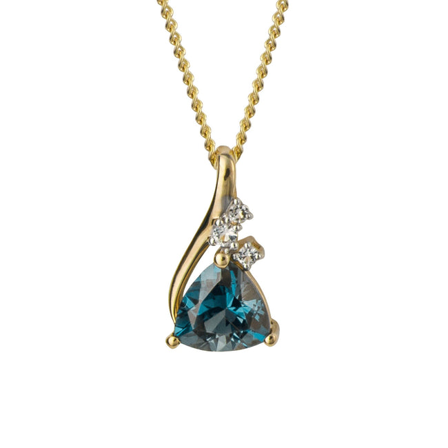 Colgante Elements Gold Trillion con Piedra Semipreciosa