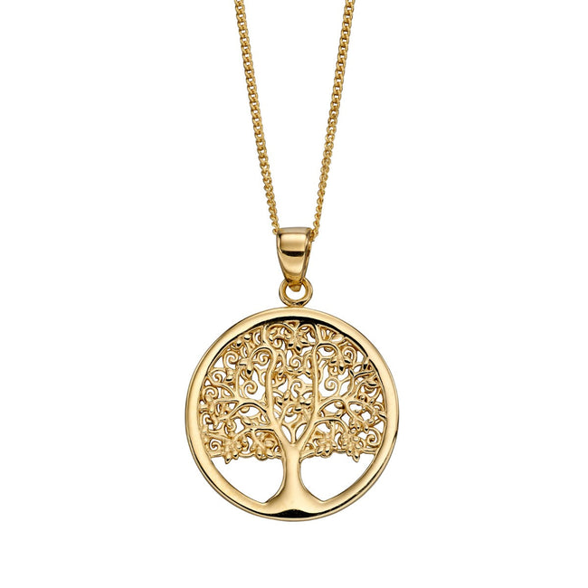 Elements Gold Detailed Tree of Life Pendant