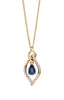 Elements Gold Double Drop Open Marquise Pendant