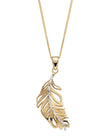 Elements Gold Feather Pendant