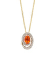 Elements Gold Fire Opal Swirl Pendant with Diamond