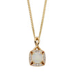 Elements Gold Semi-Precious Twist Pendant with Diamond Surround