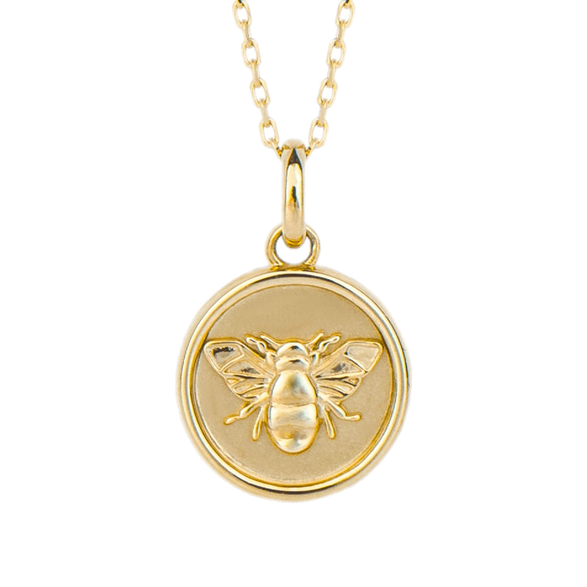 Elements Gold Bee Medallion Pendant