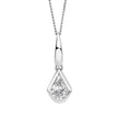 Elements Gold Pear Cut Knife Edge Pendant