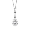 Elements Gold Pear Cut Knife Edge Pendant
