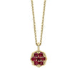 Elements Gold Seven Stone Ruby Cluster Pendant