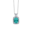 Elements Gold Blue Fluorite and White Topaz Pendant