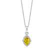 Elements Gold Oval Sapphire and Diamond Pendant