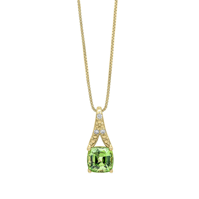 Elements Gold Rose Cut Sapphire and Diamond Pendant