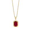Elements Gold Chunky Border Precious Stone Pendant