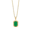 Elements Gold Chunky Border Precious Stone Pendant