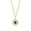 Elements Gold Ornate Sapphire Pendant