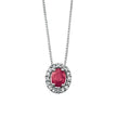 Elements Gold Precious Stone Pendant with Diamond Cluster Surround