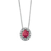 Elements Gold Precious Stone Pendant with Diamond Cluster Surround