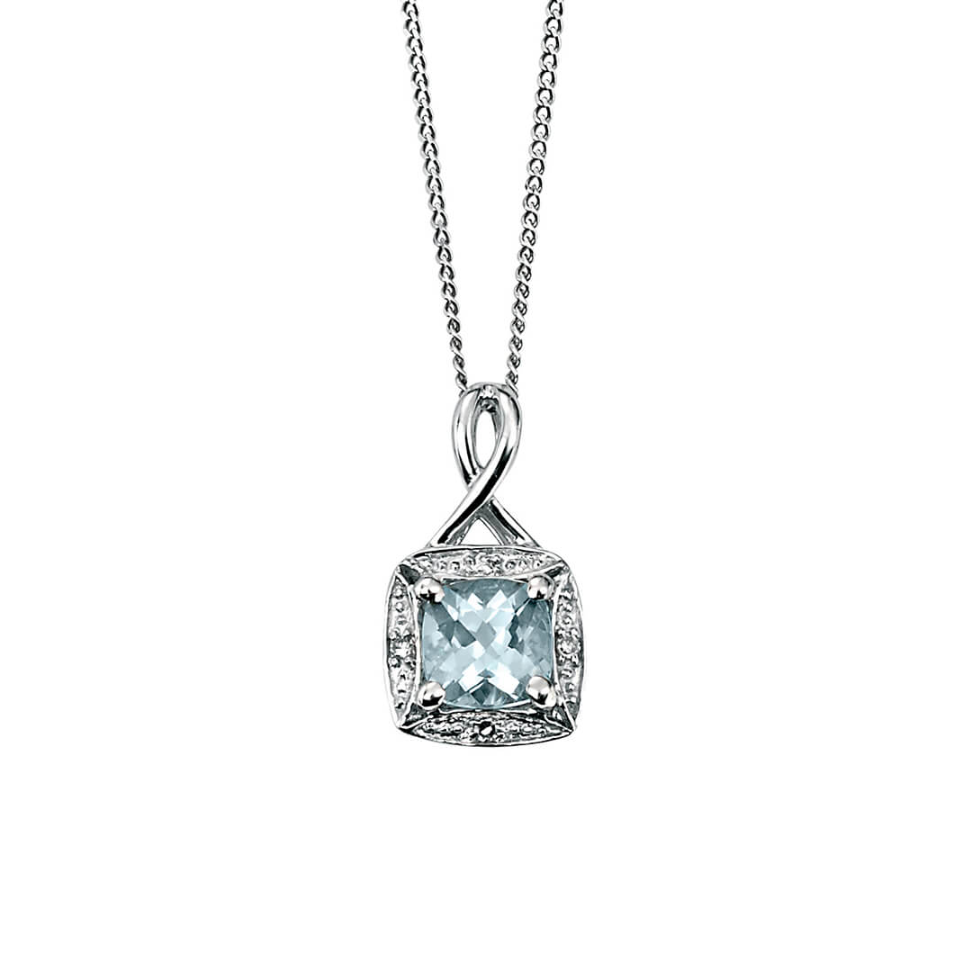 Elements Gold Anhänger aus Halbedelstein mit Diamantbesatz