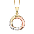 Elements Gold Tri-Metal Open Circle Pendant