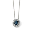 Elements Gold Precious Stone Pendant with Diamond Cluster Surround