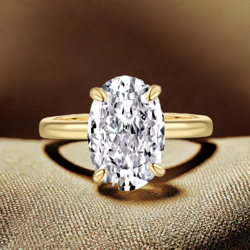 Eva Ovalschliff Ring Gold