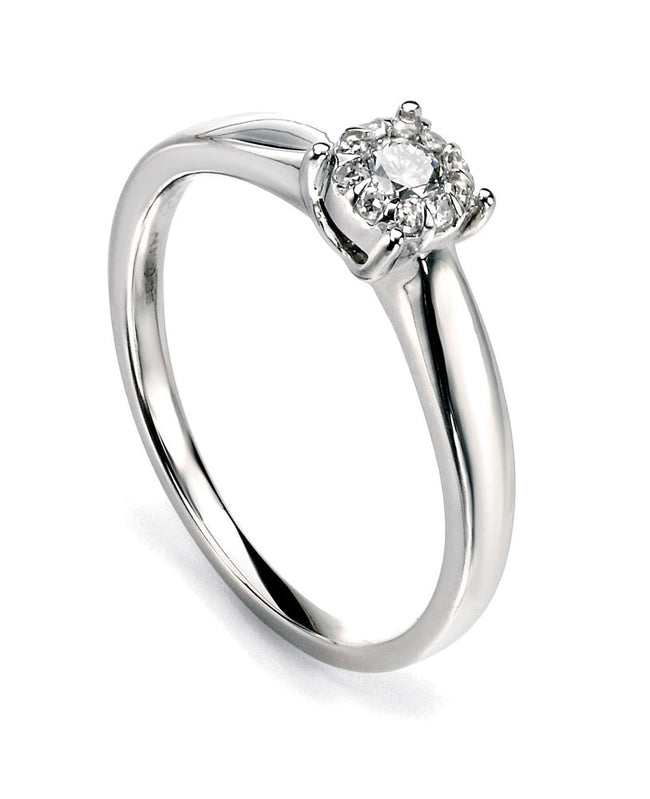 Elements Gold Diamond Cluster Ring