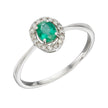 Anillo de oro Elements con piedras preciosas y racimo de diamantes alrededor