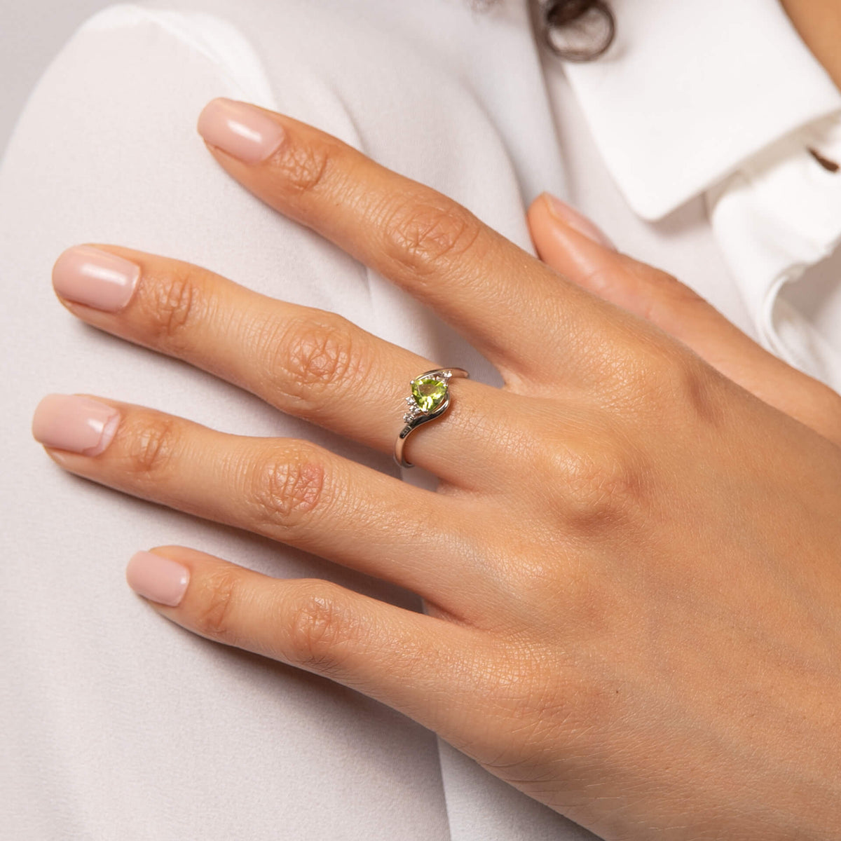 Elements Gold Trillion Semi-Precious Ring
