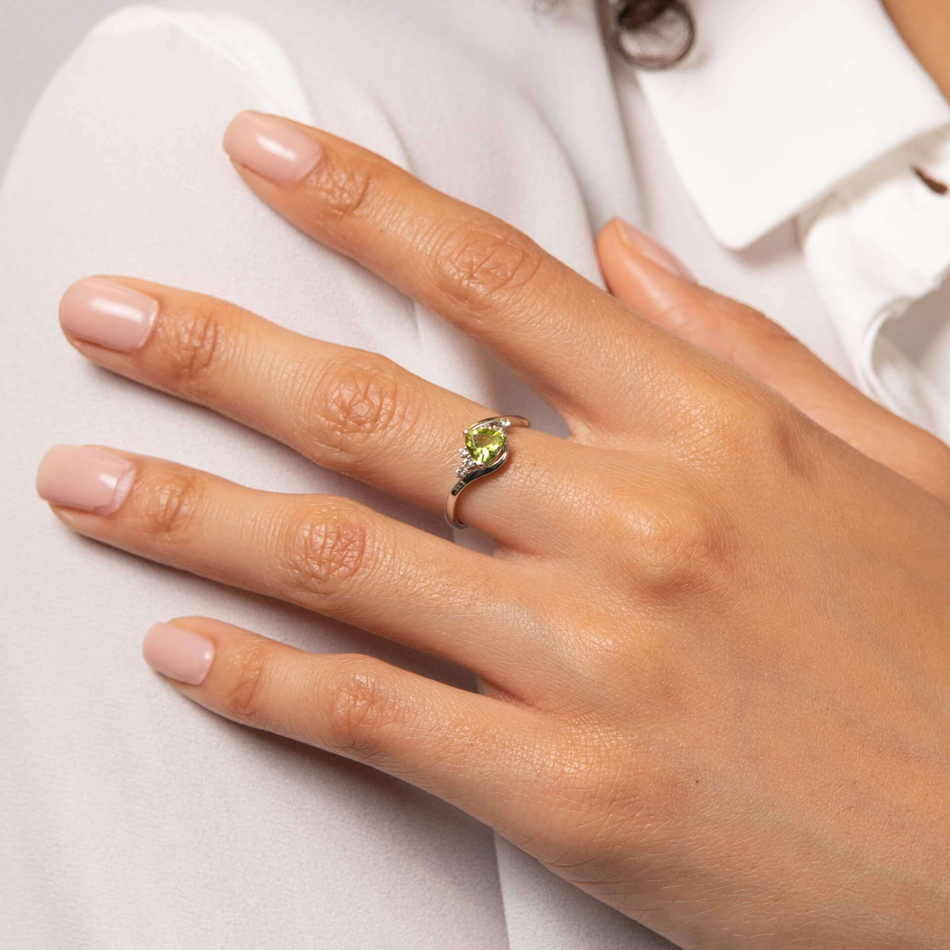 Elements Gold Trillion Semi-Precious Ring