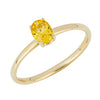 Elements Gold Oval Cut Yellow Sapphire Ring