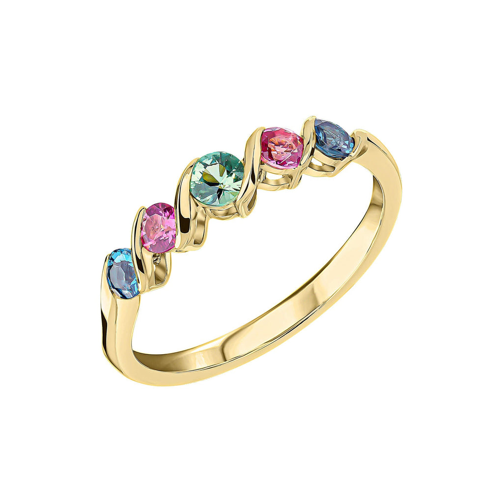 Elements Gold Amalfi Three Colour Twist Ring