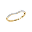 Anillo en V con diamantes Elements Gold