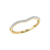 Anillo en V con diamantes Elements Gold